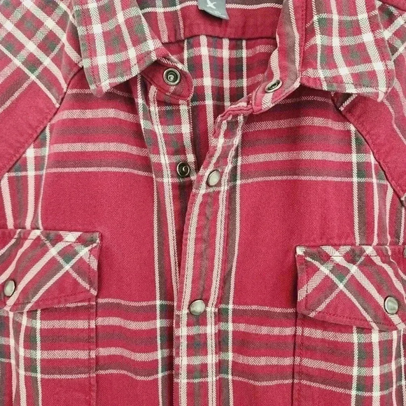 Eddie Bauer Button down Long sleeve Pearl snap Men's XL Plaid - Picture 3 of 7